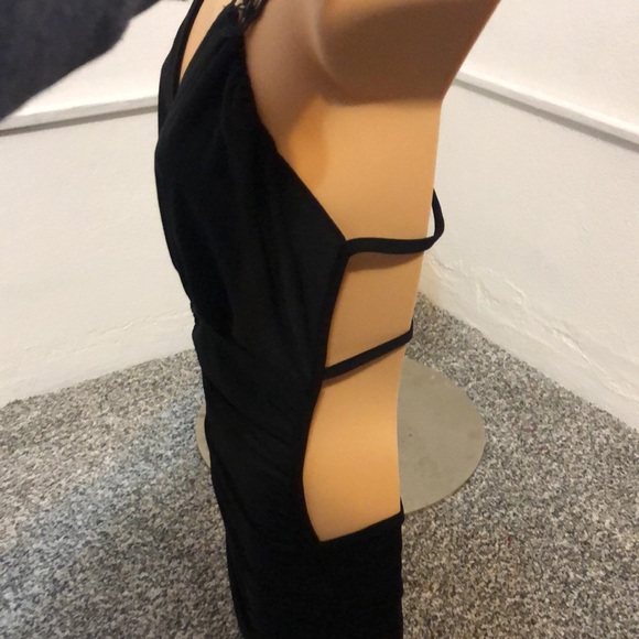 Sexy black tank top with lace open back size small - Picture 4 of 9